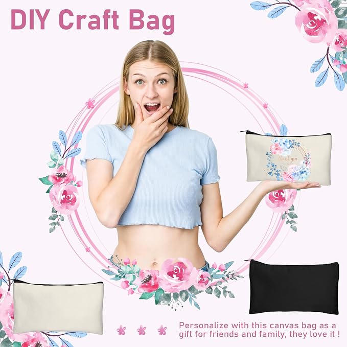 Legigo Blank Canvas Bag Zipper Pouch Makeup Bags Bulk - Image 7