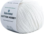 Cotton Hobby Yarn for Amigurumi Crochet & Knitting | 1.76 oz / 180 yds by buvemu