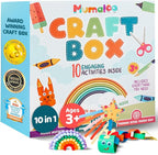 Mumaloo Arts and Crafts Kit for Kids – 10 Projects Ages 4–8 | No-mess craft box by Mumaloo