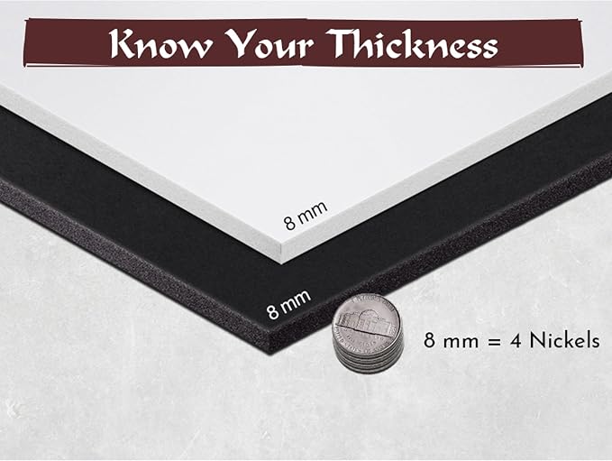 EVA Foam Cosplay - 8mm Thick - Extra Large Foam Sheets - White or Black - 35" x - Image 3