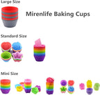 12 Pack Reusable Nonstick Jumbo Silicone Baking Cups, Cupcake and Muffin Liners - Image 8