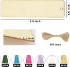 SWATOM Wood Bookmarks Blank DIY Wooden Bookmark Craft Bulk 30 PCS Unfinished - Image 3