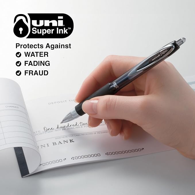 uni-ball® 207™ Retractable Fraud Prevention Gel Pens, Medium Point, 0.7 mm - Image 2