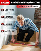 Saker Stair Tread Template Tool, 2026 New Stair Measuring Tool, Stair Tread Jig - Image 2