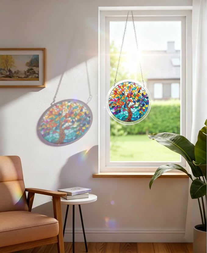 Acrylic Puzzle Suncatcher, Tree of Colorful Sun Catcher - Image 3