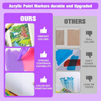 Surcotto 288 Colors Acrylic Paint Markers, Acrylic Paint Pens - Image 5