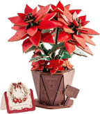 Rowood 3D Puzzles for Adults, Poinsettia Building Set Craft Kit, Artificial - Image 8