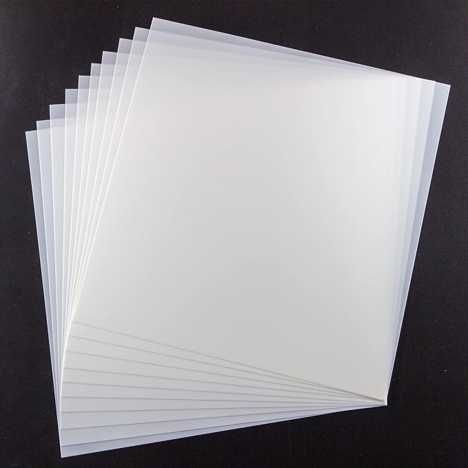 10PCS 7mil Blank Mylar Stencil Sheets, 12X12 inch Milky Translucent PET Blank by neglex