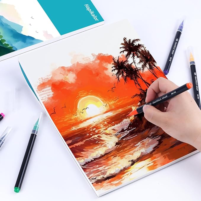 Hapikalor 18"x24" Large Watercolor Paper Pad, Art Supplies - Image 6