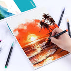 Hapikalor 8.5"x11" Watercolor Paper Pad, 140lb/300gsm Artist Painting Drawing - Image 6