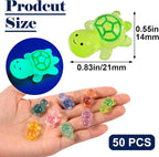 50 Pcs Mini Luminous Resin Turtle, Miniature Figurines, Tiny Turtle Figurines - Image 2