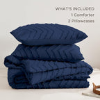 Andency Navy Blue California King Comforter Set, Boho Cal King Soft Warm Tufted - Image 6