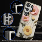 Case for Samsung Galaxy S25 Ultra Case, Faux Embroidery Boho Floral Design - Image 5