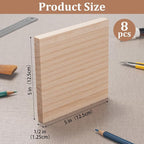 5″ X 5″ Wood Squares Wooden Blocks - Image 3