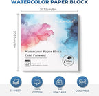 Watercolor Paper Block 8x8 Inch, Fuumuui 100% Cotton Watercolor Paper Pad of 22 - Image 6