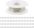 Pandahall 925 Sterling Silver Plated Necklace Chains 16.4 Feet Soldered Cable by PHPandaHall