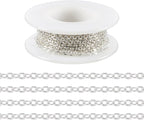 Pandahall 925 Sterling Silver Plated Necklace Chains 16.4 Feet Soldered Cable by PHPandaHall