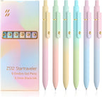 UIXJODO 6 Pcs Gel Pens 0.5mm Quick Dry Black Ink Pens Fine Point Smooth Writing by UIXJODO