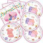 40Pcs Sleepover Party Supplies for Girls Pajama Birthday Plates and Napkins by Unknown