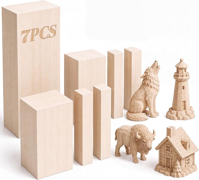Basswood Carving Blocks, Carving Wood Blocks by YIPLED