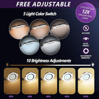 12X Magnifying Glass with Light and Stand, 5 Color Modes 10 Stepless Dimmable - Image 7