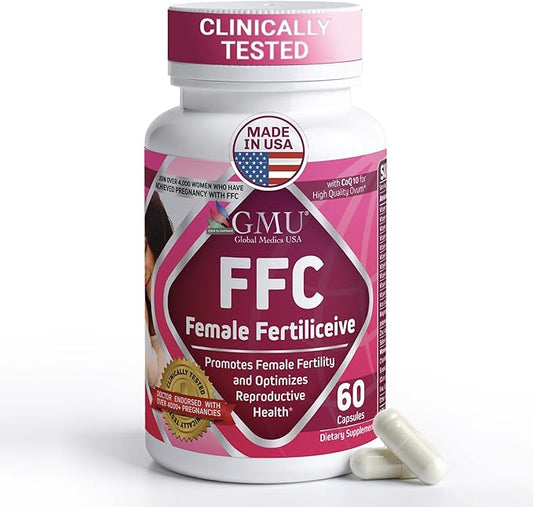 FFC Female Fertiliceive -Clinically Tested Hormonal Support Formula |65% Pregnancy Rate in 3 Months |4,000+ Real-World & 500+ Doctor-Verified Pregnancies |Supports Ovulation & Egg Health | Halal