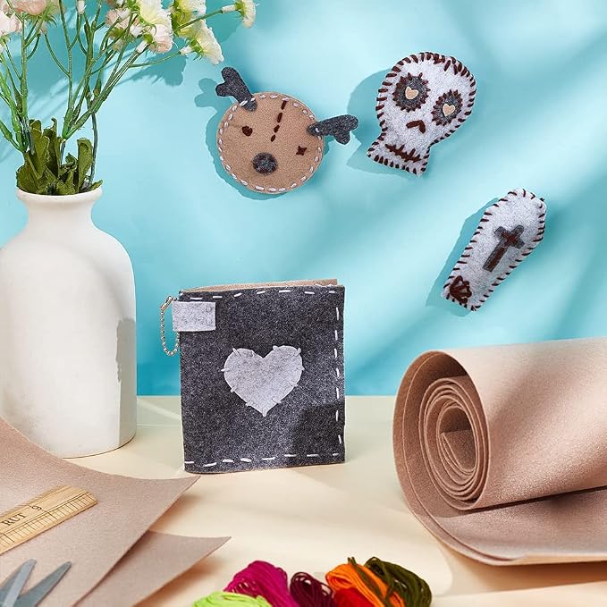 BENECREAT 9.8ft x 15.75" Khaki Felt Fabric, Jewelry Box Felt Lining, DIY Photo - Image 6