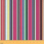 Boho Stripes Fabric by The Yard, Colorful Ethnic Mexican DIY Art Fabric by CastleFairy