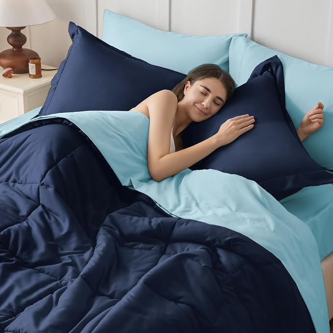 JOLLYVOGUE California King Comforter Set, Ultra-Soft Bed in a Bag Cal King Size - Image 6