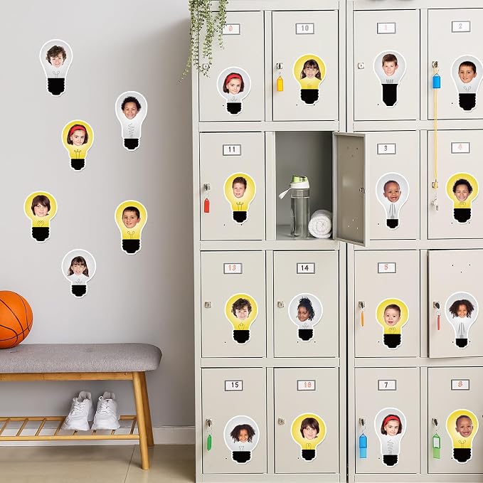 60PCS Classroom Light Bulb Cutouts Back to Schol Light Bulb Bulletin Board - Image 4