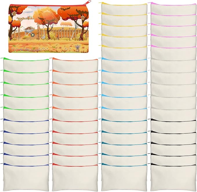Legigo Blank Canvas Bag Zipper Pouch Makeup Bags Bulk by Legigo