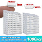 Tikfoam 1000Pcs Double Sided Adhesive Foam Dots, 2mm and 1mm Thick Tape - Image 2