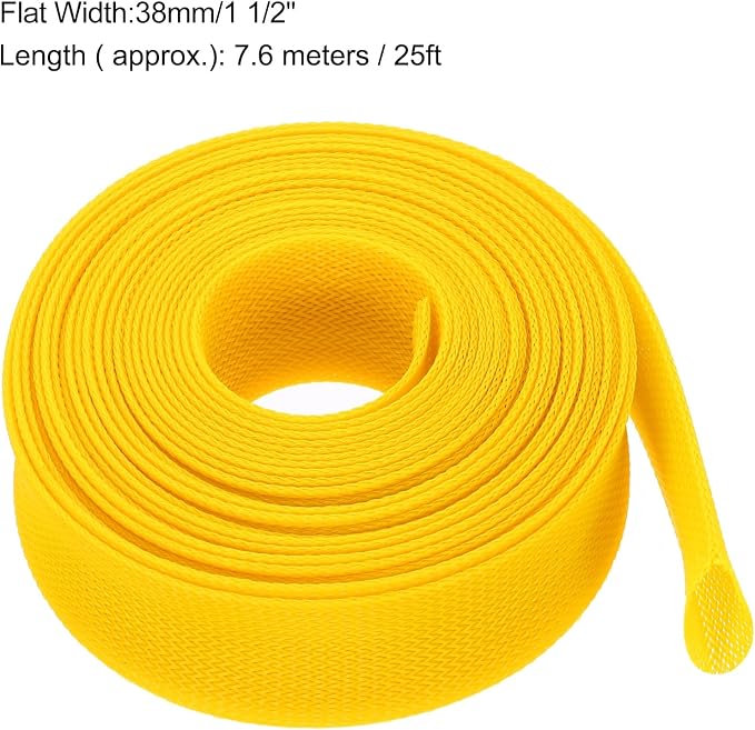 uxcell Expandable Sleeving, 1 1/2-inch 25ft Cable Sleeve - Image 3