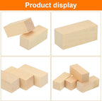 MECCANIXITY 4Pcs Basswood Carving Block, 0.8"x0.8"x2" Square Wooden Dowels - Image 4