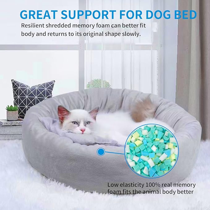 Bean Bag Filler, 10lbs Shredded Memory Foam Stuffing, Filling & Refill - Image 8