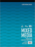 Grumbacher 9" x 12" Mixed Media Paper Pad, 98 lb. / 160 GSM, Tape-Bound by Grumbacher