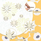 300 Pcs 6 Styles Wooden Flower Cutouts Unfinished Floral Wood Hanging Ornaments - Image 4