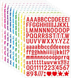 3040Pcs 20 Sheets Small Letter Number Stickers, 0.5inch Self-Adhesive Vinyl - Image 4