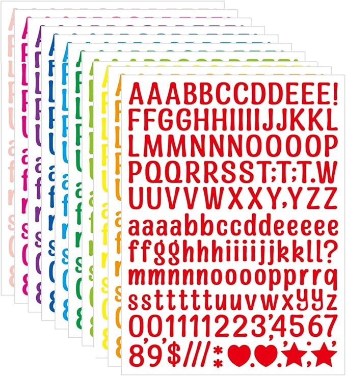 3040Pcs 20 Sheets Small Letter Number Stickers, 0.5inch Self-Adhesive Vinyl - Image 4