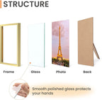 upsimples 4x6 Picture Frame Set of 3, Made of High Definition Glass - Image 4