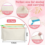Legigo Blank Canvas Bag Zipper Pouch Makeup Bags Bulk - Image 2