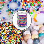 LUSTEMBER 1mm Bracelet String Elastic String, 330 Feet Sturdy Durable Rainbow - Image 7