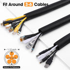 40 FT Wire Loom 1 Inch, Split Wire Loom Tubing Wire Conduit, Wire Protector - Image 2