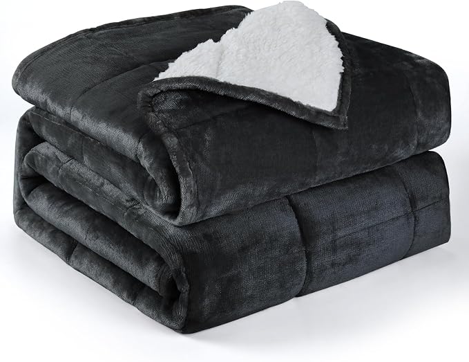 Alomidds Sherpa Fleece Weighted Blanket 12 lbs by Alomidds