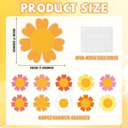 60pcs Spring Theme Flower Cutouts Boho Daisy Bulletin Board Decoration Back to - Image 2