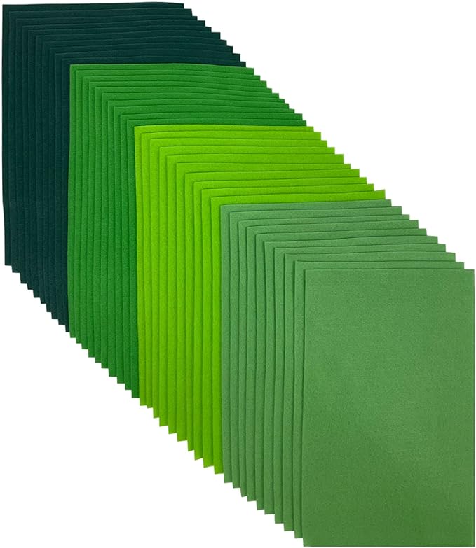 Jtnohx Soft Felt Sheets, 8x12 inches Assorted Craft Felt Fabric, 1.4mm Thick by Jtnohx