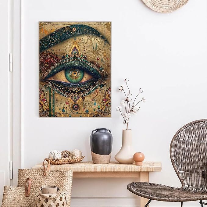 RYMILIE Vintage Eyes Diamond Art Painting Kits, 5D Diamond Painting Dots Art - Image 6