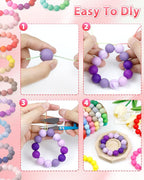 FIVEIZERO 160PCS 15mm Round Silicone Beads, Wear-resistant, Easy-clean - Image 4