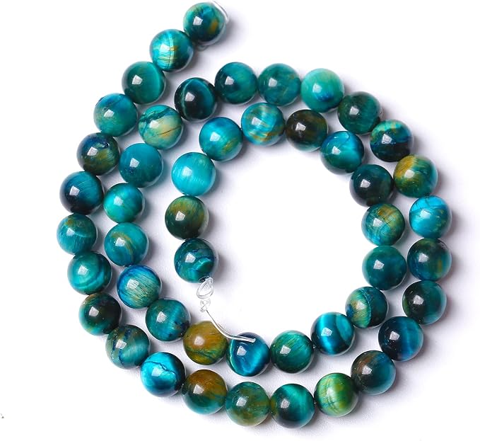 Natural Stone Blue Tiger Eye Beads Round Loose Beads - Image 4