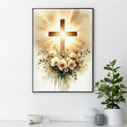 MjhRcll Crucifixion Stamped Cross Stitch Kits, Cross Stitch Ornament Kits - Image 4